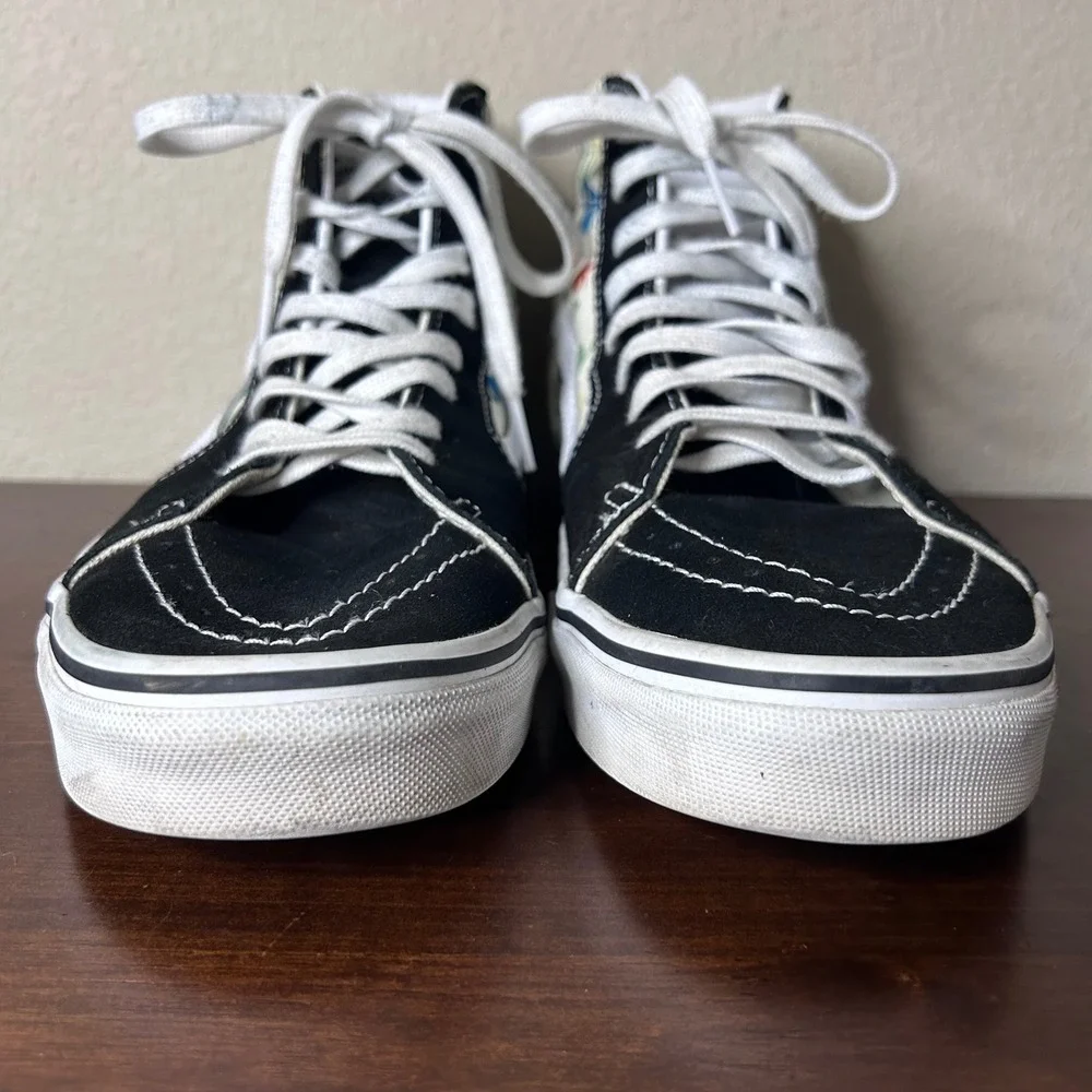 Vans Sneakers Men 11 Women 12.5‎ Sk8 Hi Butterfly Floral Marshmallow High Top